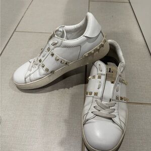 Valentino White Studded Mens Sneakers